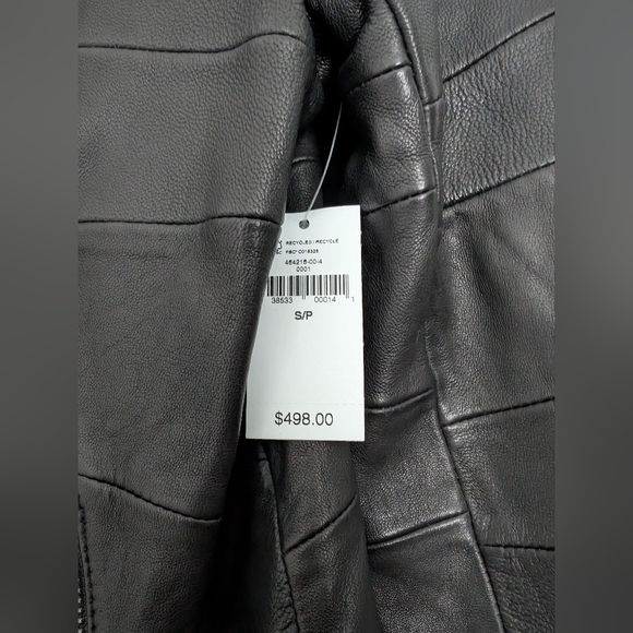 NWT Gap Genuine Leather Moto Jacket - Picture 4 of 8